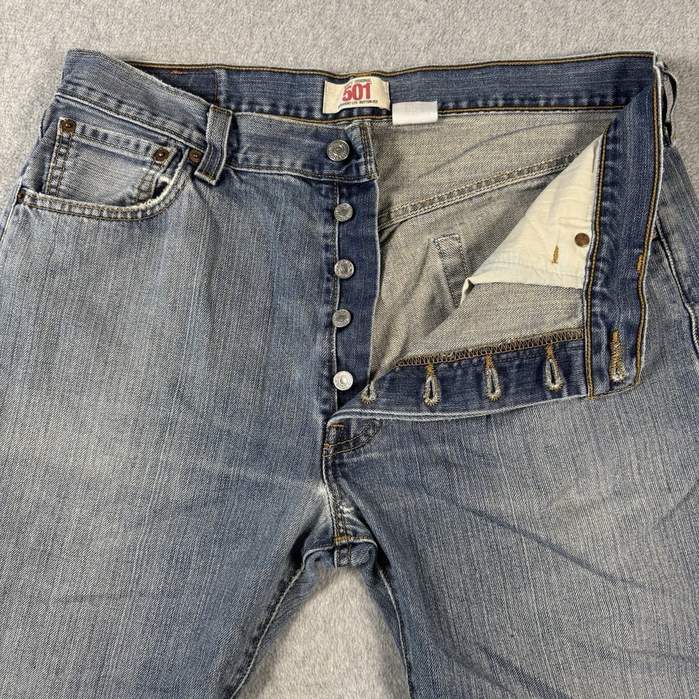 Levi's 501 Straight Dust Storm Faded Jeans Button Fly Size 36x30